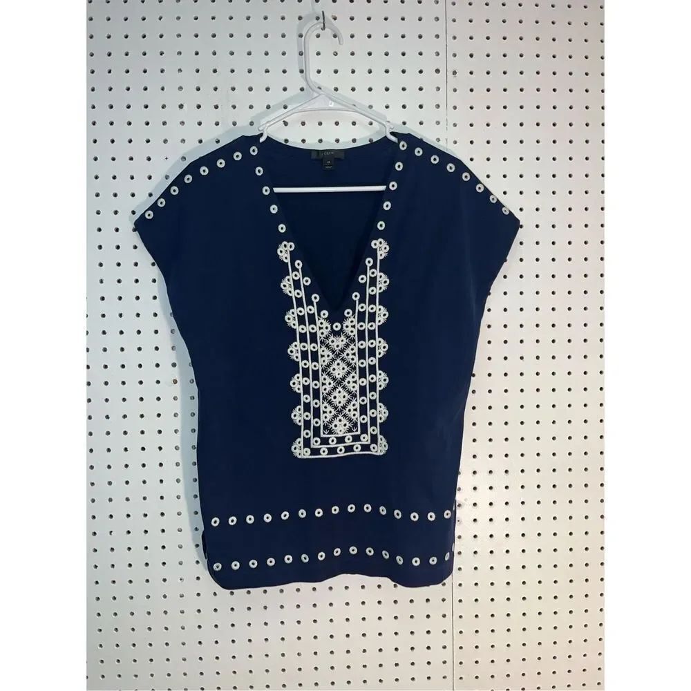 J.Crew embroidered top 
